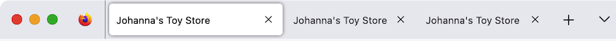 All tabs are labeled “Johanna’s Toy Store”.