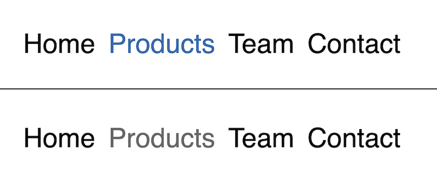 Comparison of the navigation in two different modes.